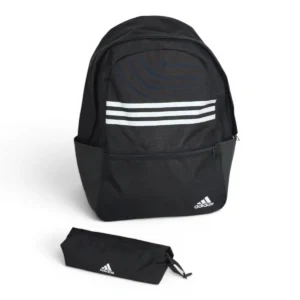 Adidas Classic Horizontal 3-Stripes kuprinė su penalu, juoda – IZ1895